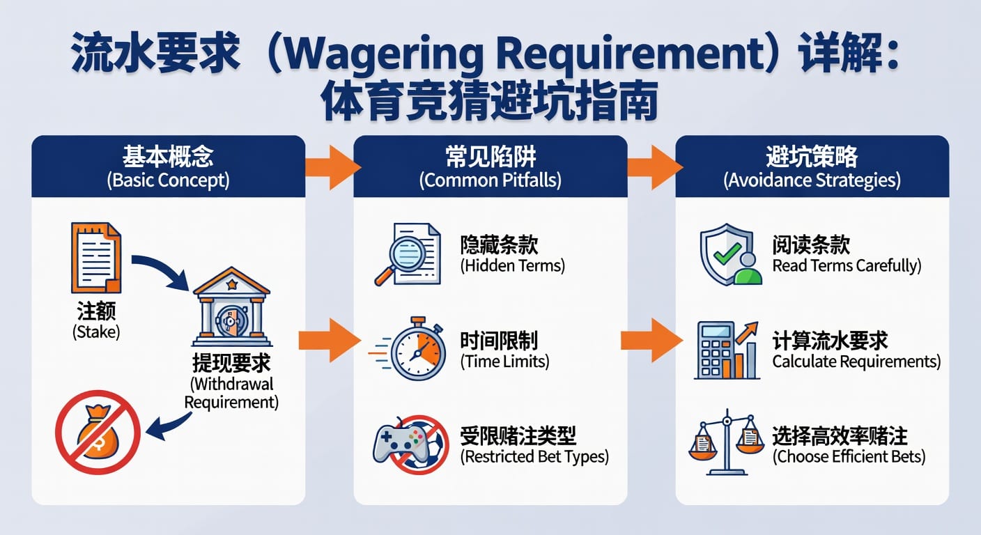 流水要求 wagering requirement：体育投注规则与计算方法